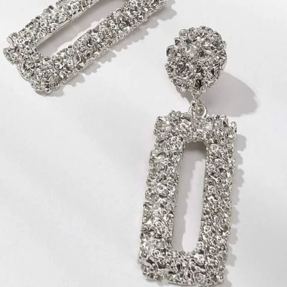 Silver Drop Earrings - Picture 5 of 8